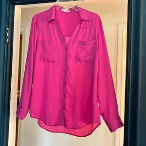 Express Business Casual Button Down Blouse